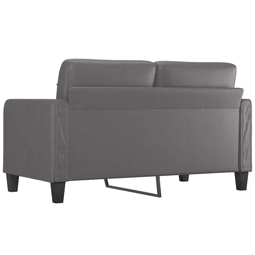 Divano | Divano da soggiorno | Sofa a 2 Posti Grigio 140 cm in Similpelle