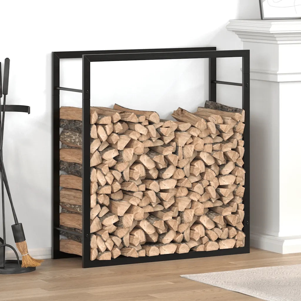 Portalegna Nero Opaco 80x28x86 cm in Acciaiocod mxl 102733