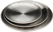 Set di piatti in acciaio inossidabile 3 pezzi, servizio da tavola, piatti da dessert, set da dessert - argento