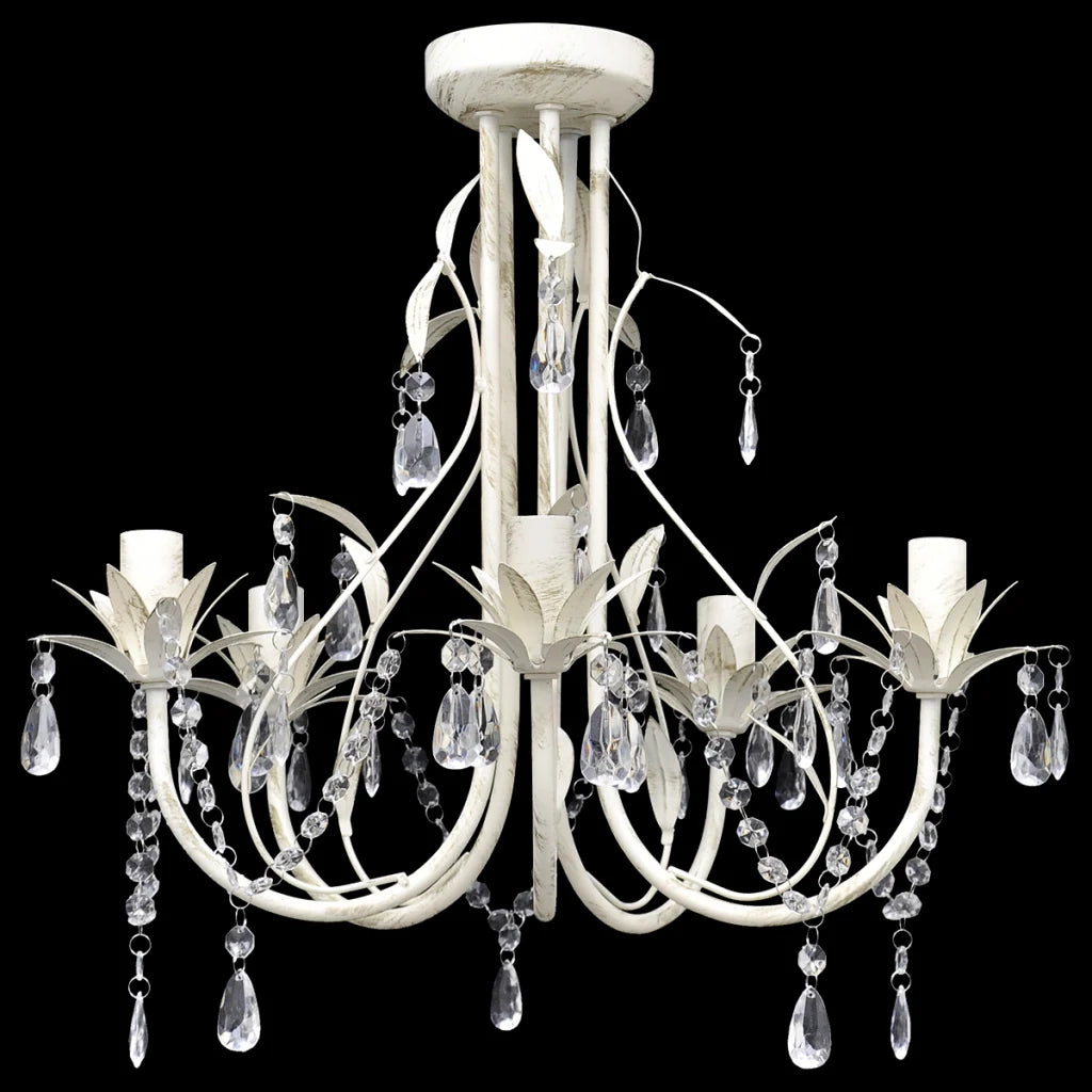 Lampada a sospensione in cristallo antico 42,5 cm bianco 2402018