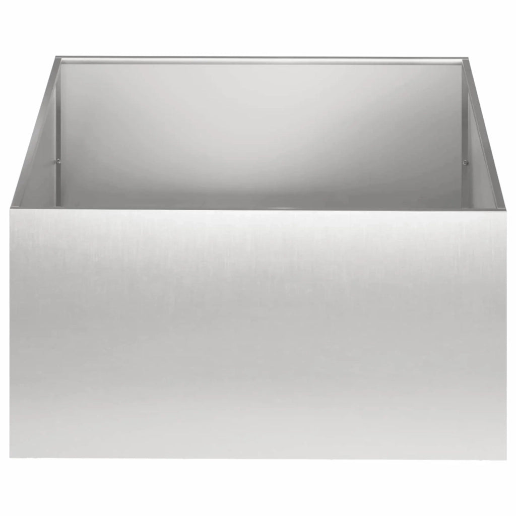 Vaso da giardino 2 pz Argento 40 x 40 x 30 cm Acciaio Inox 8005045