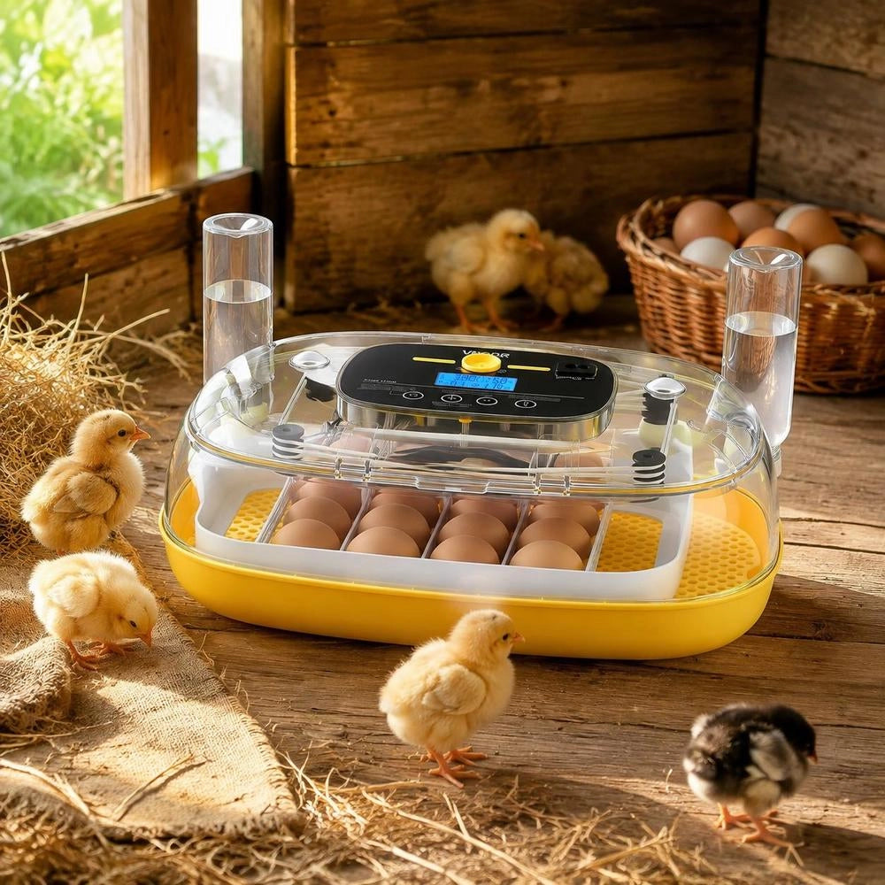 Fully Automatic 24-egg Incubator With Egg Turner, Temperature And Humidity Control, For Hatching Chicks, Ducks, Geese, And Quail.