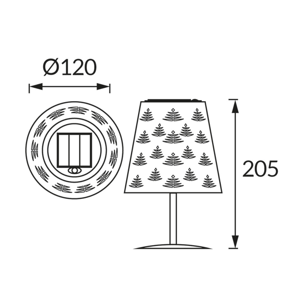 Lampada da tavolo solare LED 0,2W beige IP44 LUDA Struhm