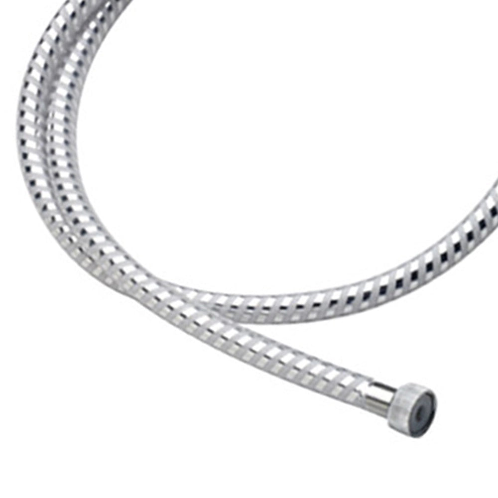 Flessibile biflex per doccia in pvc doppia ghiera cromo-bianco