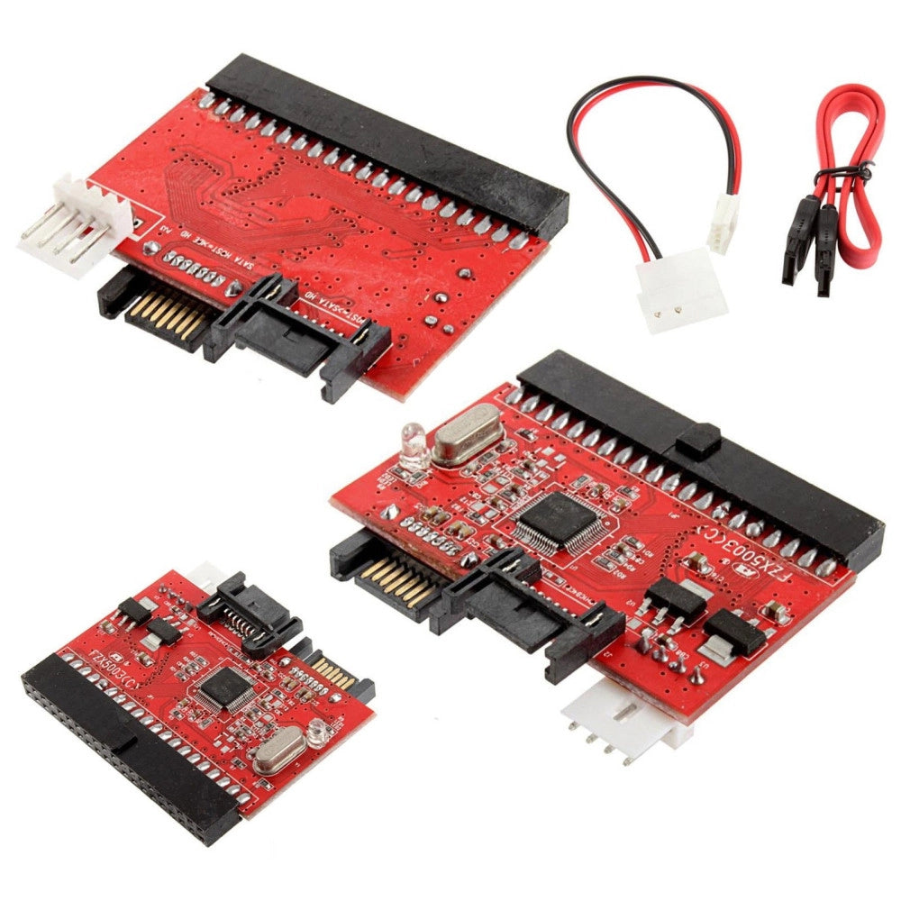 Trade Shop - Adattatore Convertitore Sata Ide 40 Pin Ide Sata Pata Per Dvd/cd/hdd Hard Disk -