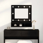 Mobiletto per specchio Rovere Nero 60 x 31,5 x 62 cm 873882