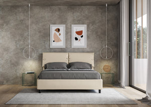 Letto Matrimoniale 160x210 cm con Rete Sleeper Tortora