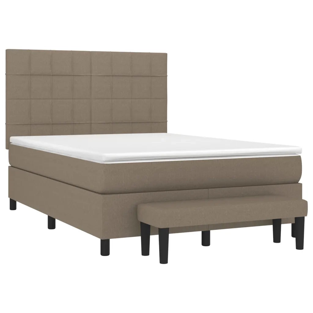 Giroletto a Molle con Materasso Tortora 140x200 cm in Tessuto cod mxl 33784