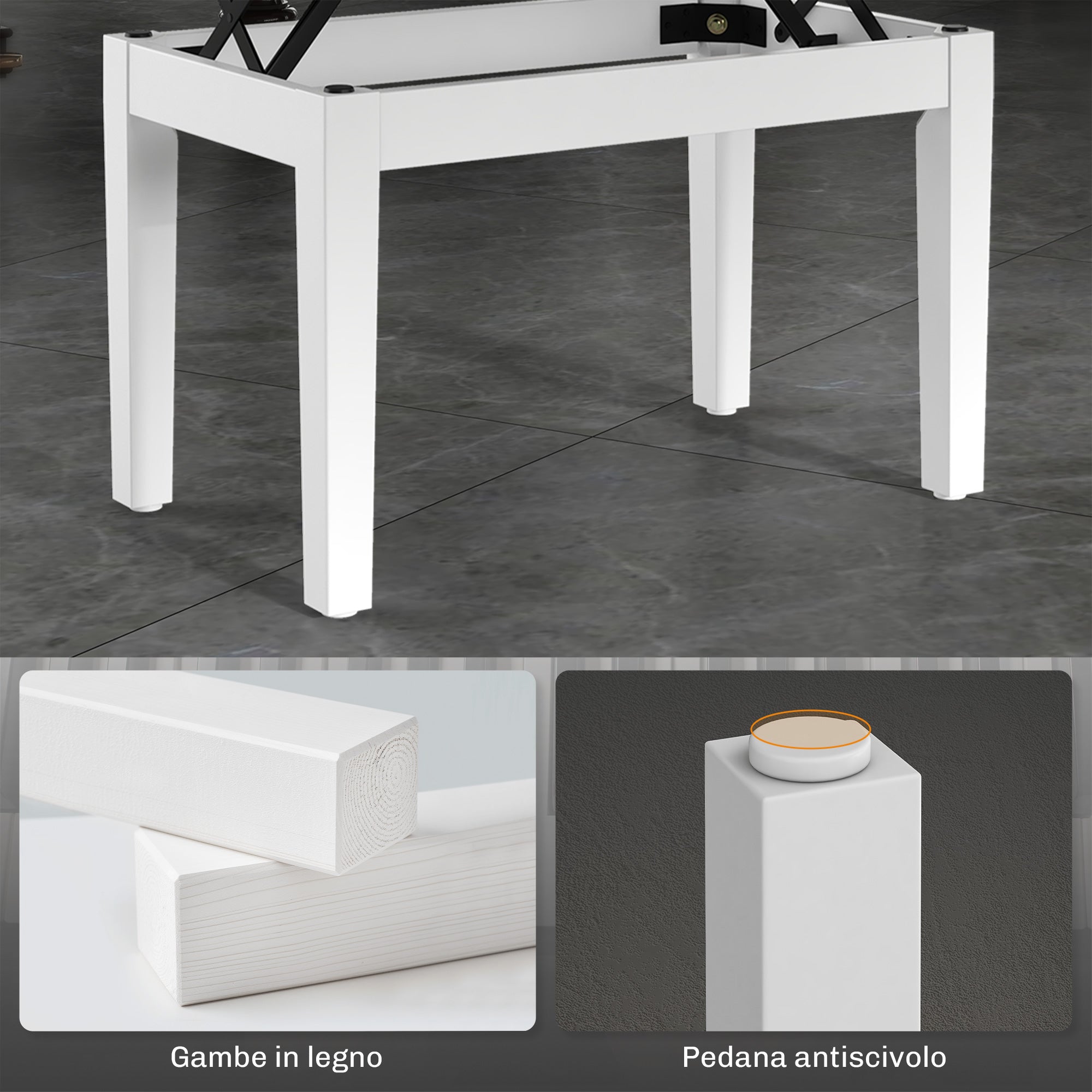 Sgabello Pianoforte 54,5x33x48-58 cm Regolabile con Vano Portaoggetti e Seduta Imbottita Bianco