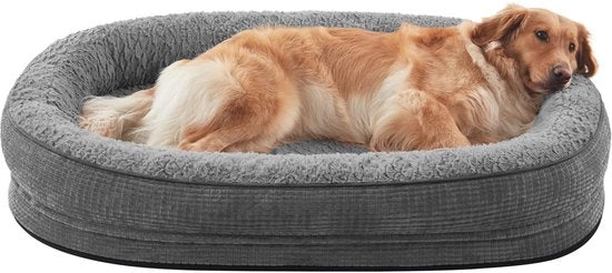 Letto per cani ortopedico per grandi cani, cuscino a quattro supporti per collo, letto per cani ortopedico, cesta per cani in memory foam XXL, impermeabile, antiscivolo, rimovibile e lavabile