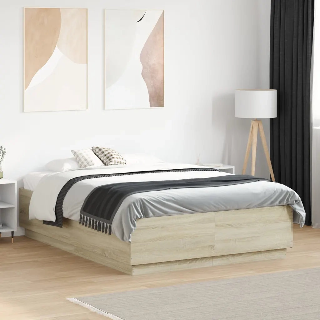 Giroletto-Struttura Letto Rovere Sonoma 120x190 cm in Legno Multistrato 277416