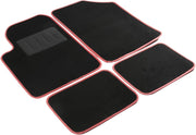 Set tappetini auto essential bordo rosso.