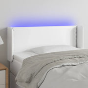 Testiera a LED-Testata con LED Bianca 103x16x78/88 cm in Similpelle 161801