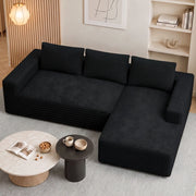 Divano angolare modulare in velluto a coste a L, divano compresso sottovuoto senza montaggio con chaise longue, molle insacchettate ergonomico