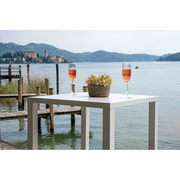 Tavolo Iseo Alto In Acciaio 60X60 Bianco Moia