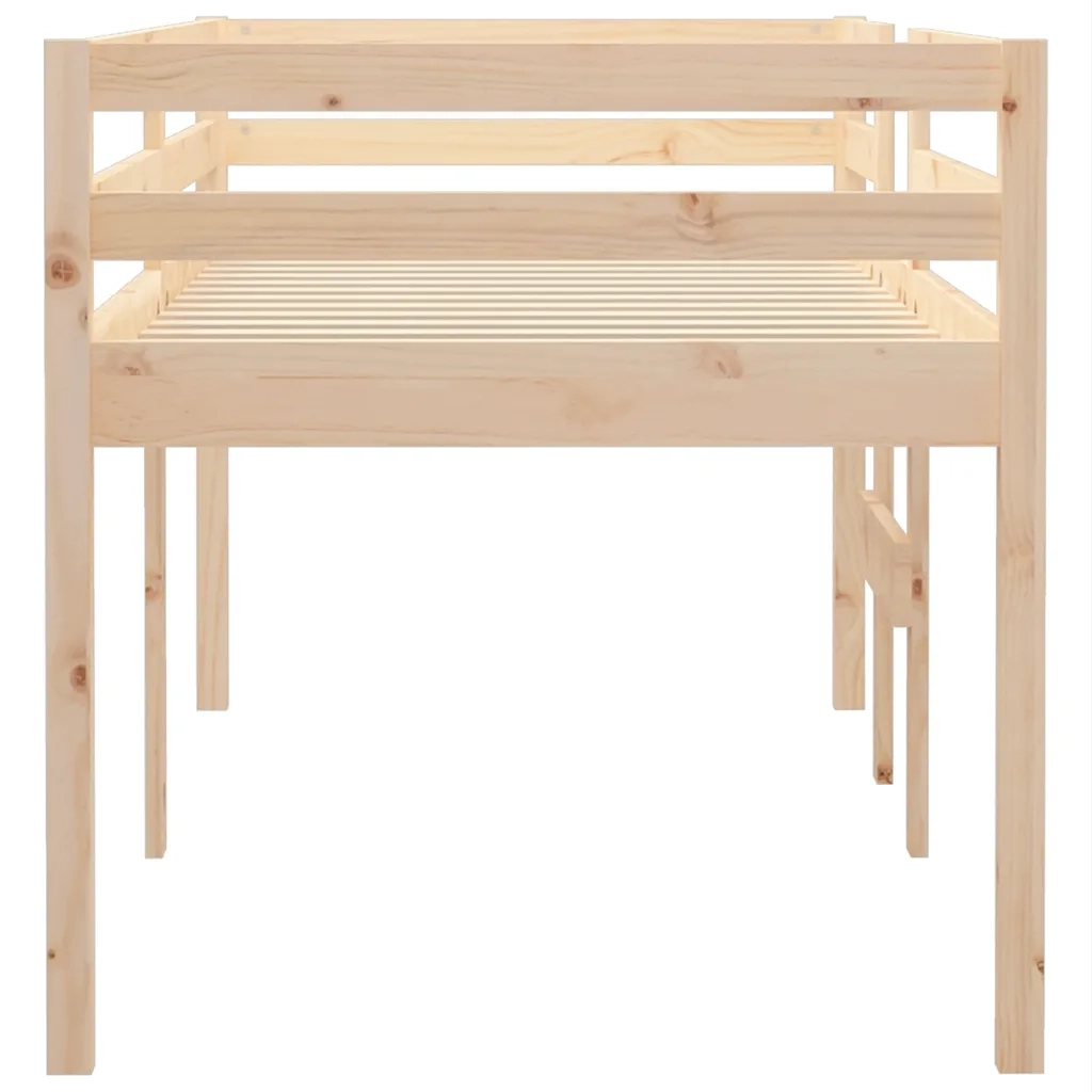 Letto a Soppalco 80x200 cm in Legno Massello di Pino 821609
