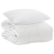 Piumone | Duvet per Tutte le Stagioni con cuscino 2 pz Bianco Microfibra