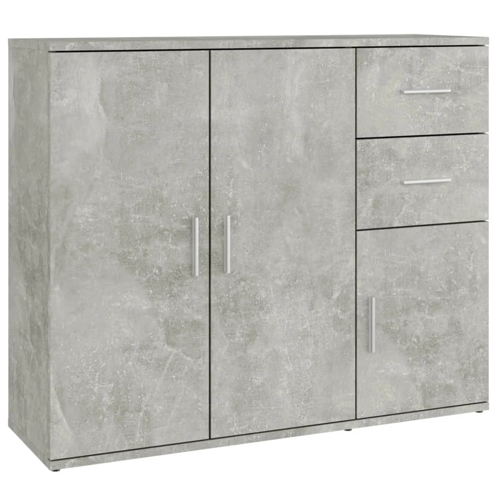 Buffet credenza cassettiera mobiletto mobile contenitore organizer per cucina soggiorno salotto 91 x 29,5 x 75 cm legno ingegnerizzato grigio 02_0032127