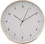 Orologio da Parete Grande a Cristallo, Stile Classico, Silenzioso, Design Moderno, Decorazione per Salotto, Cucina, 31 cm, in Bianco e Oro