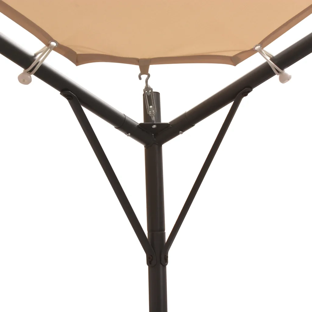 Gazebo Padiglione Tenda Tettoia 3x3 m Acciaio Beige 43168