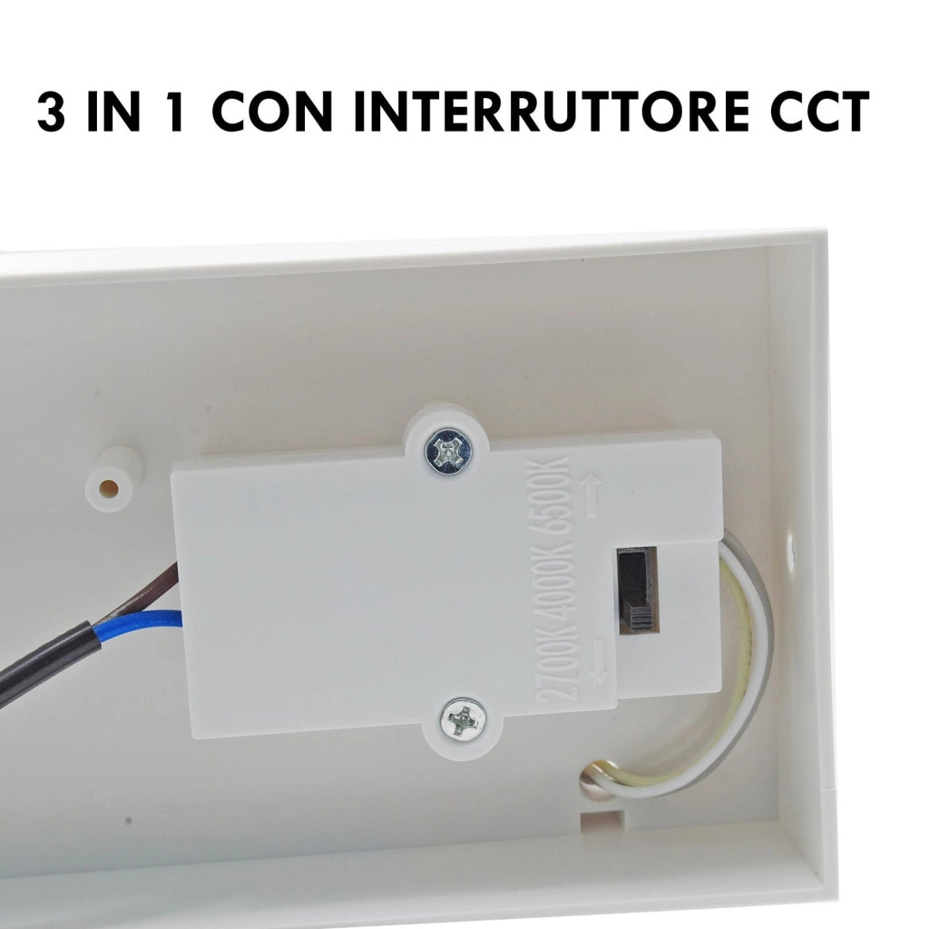 Applique parete LED 10W interruttore CCT da 2700K a 6500K lampada impermeabile esterni luce giardino balcone terrazza IP54 230V BIANCO
