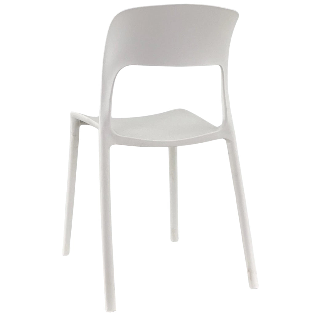 Sedia In Polipropilene Marte Ergonomica Arredo di Design Esterno e Interno da Giardino Impilabile Sedie M Bianco/4 Sedie