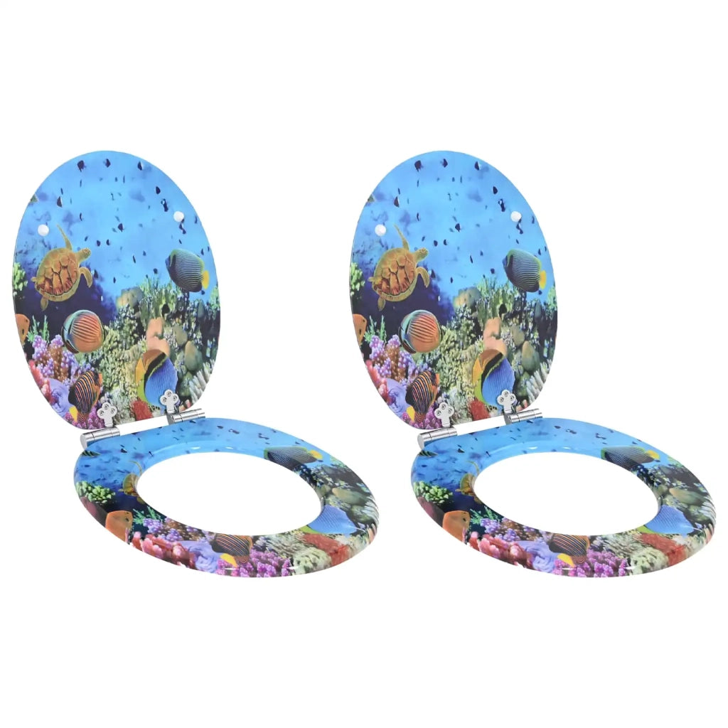 Sedile per toilette con chiusura morbida 2 pz 44 x 38 cm CFW4036255