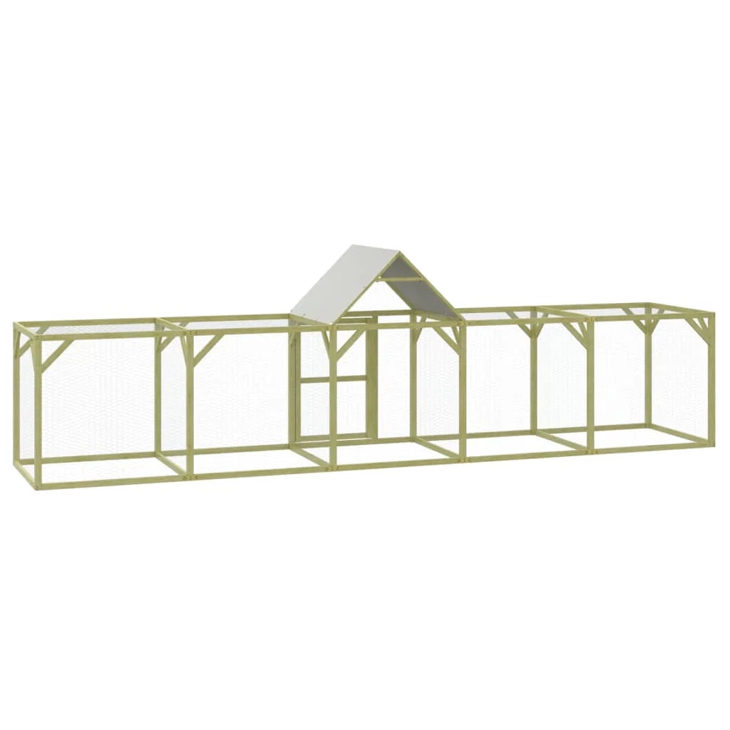 Pollaio/recinto/gabbia 500 x 100 x 150 cm in legno massello di pino impregnato marrone 02_0043927