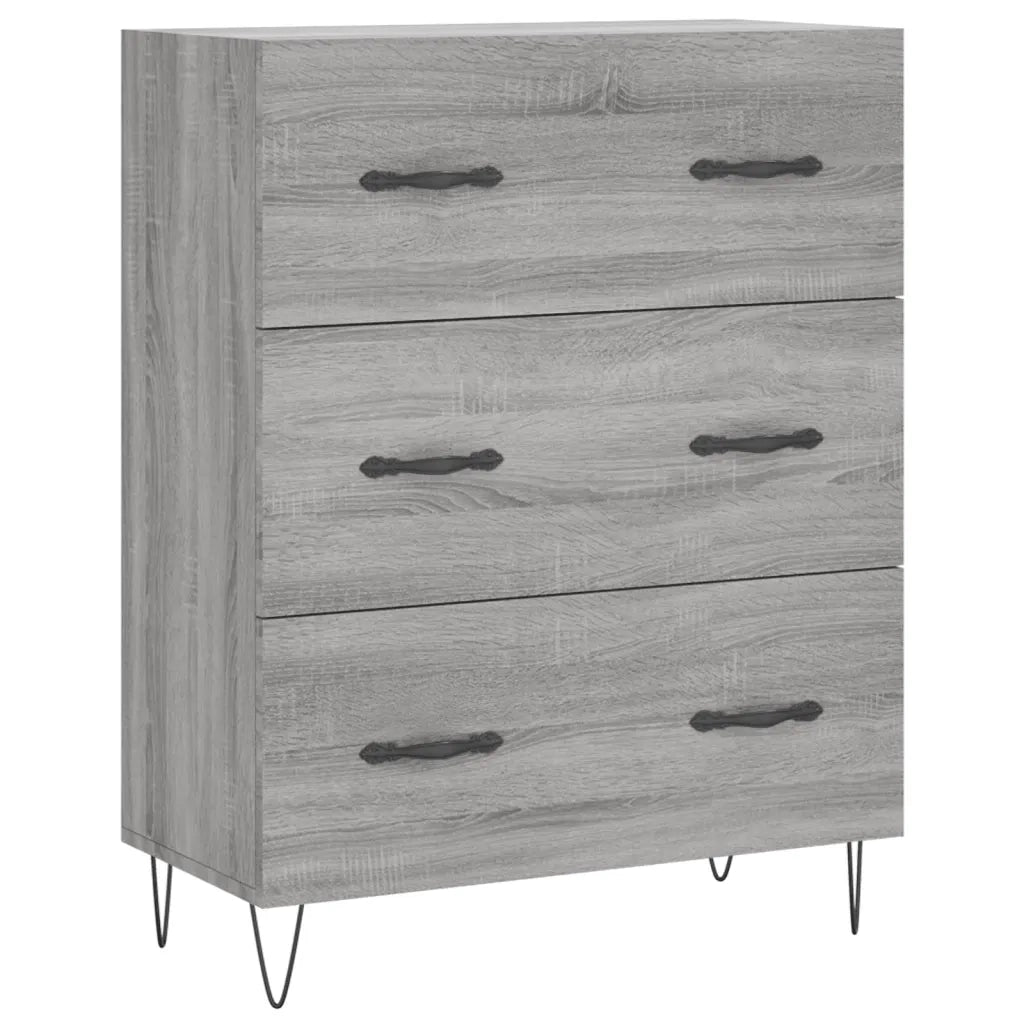 Credenza Grigio Sonoma 69,5x34x180 cm in Legno Multistrato 3198439