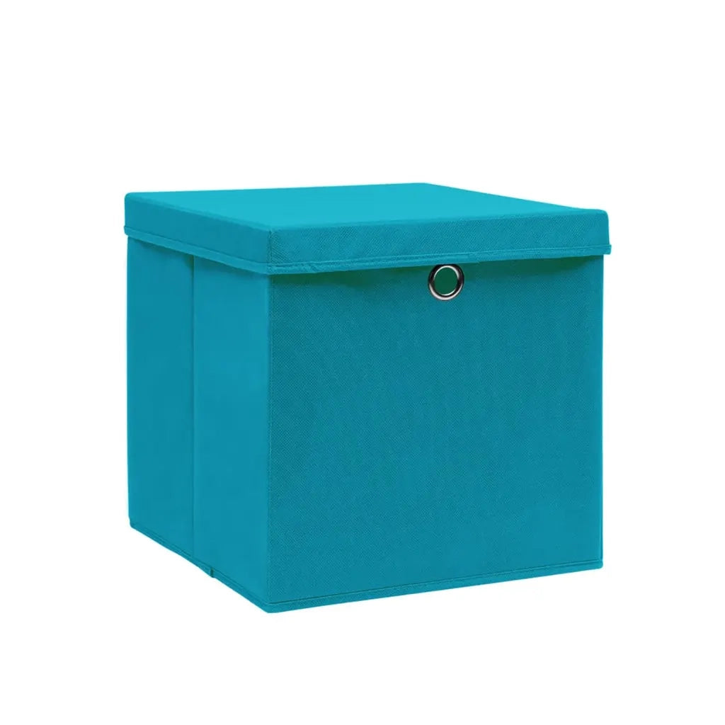 Contenitori con Coperchio 4 pz 28x28x28 cm Blu Baby cod mxl 43227