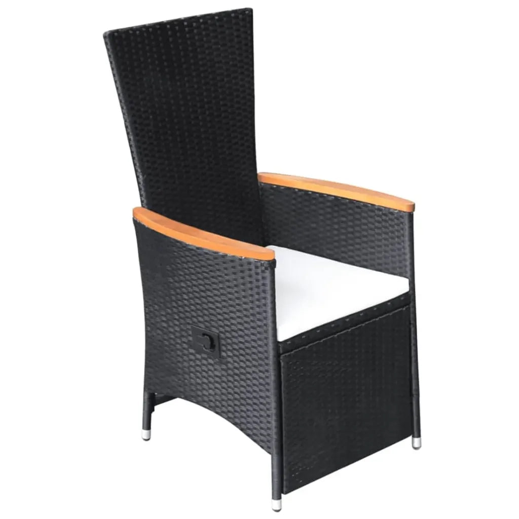Set Mobili da Pranzo per Giardino 5 pz Nero 3068760