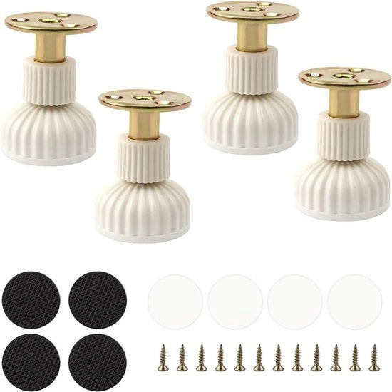 Piedini per mobili - base in gomma antiscivolo - regolabile in altezza 54-63 mm - per armadi e tavoli
