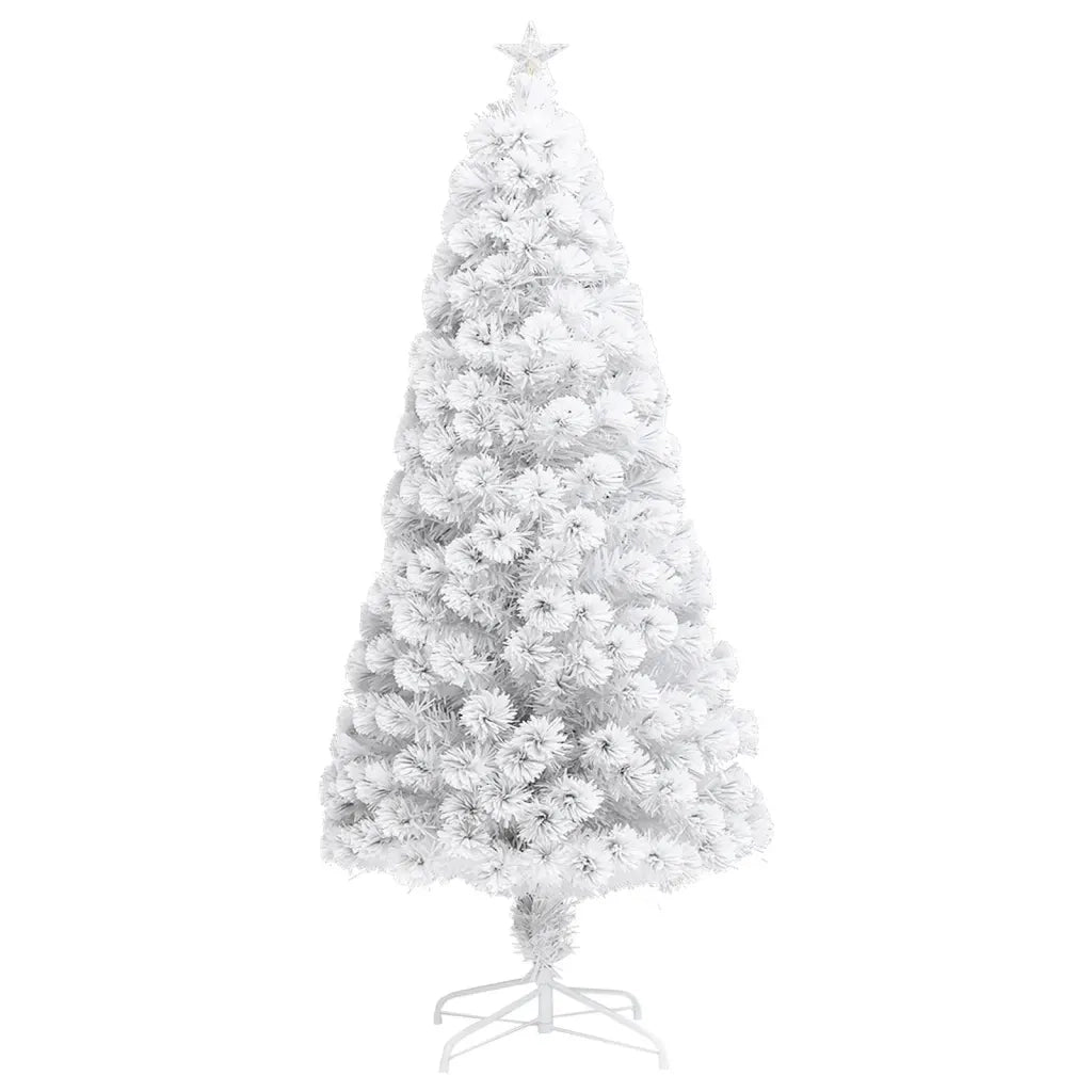 Albero Natale Preilluminato Bianco 150 cm in Fibra Ottica 328450