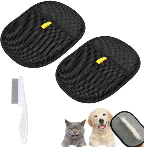 Manopole per rimozione pelo di animali - Manopole riciclabili - Manopole morbide/comode - Progettate per l'aria - Adatte per divani/tappeti - Manopole a doppia faccia - Strumento per rimozione pelo di animali