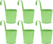 Set di 6 Vasi da Fiori Sospesi - Vasi di Zinco per Piante per Interno e Esterno - Diverse Colori