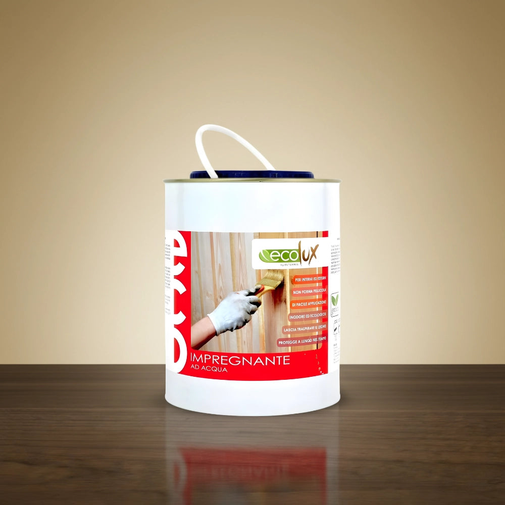 Ecolux impregnante fondo protettivo acrilico pigmentato noce scuro per legno *** formato 2.5 lt, confezione 1
