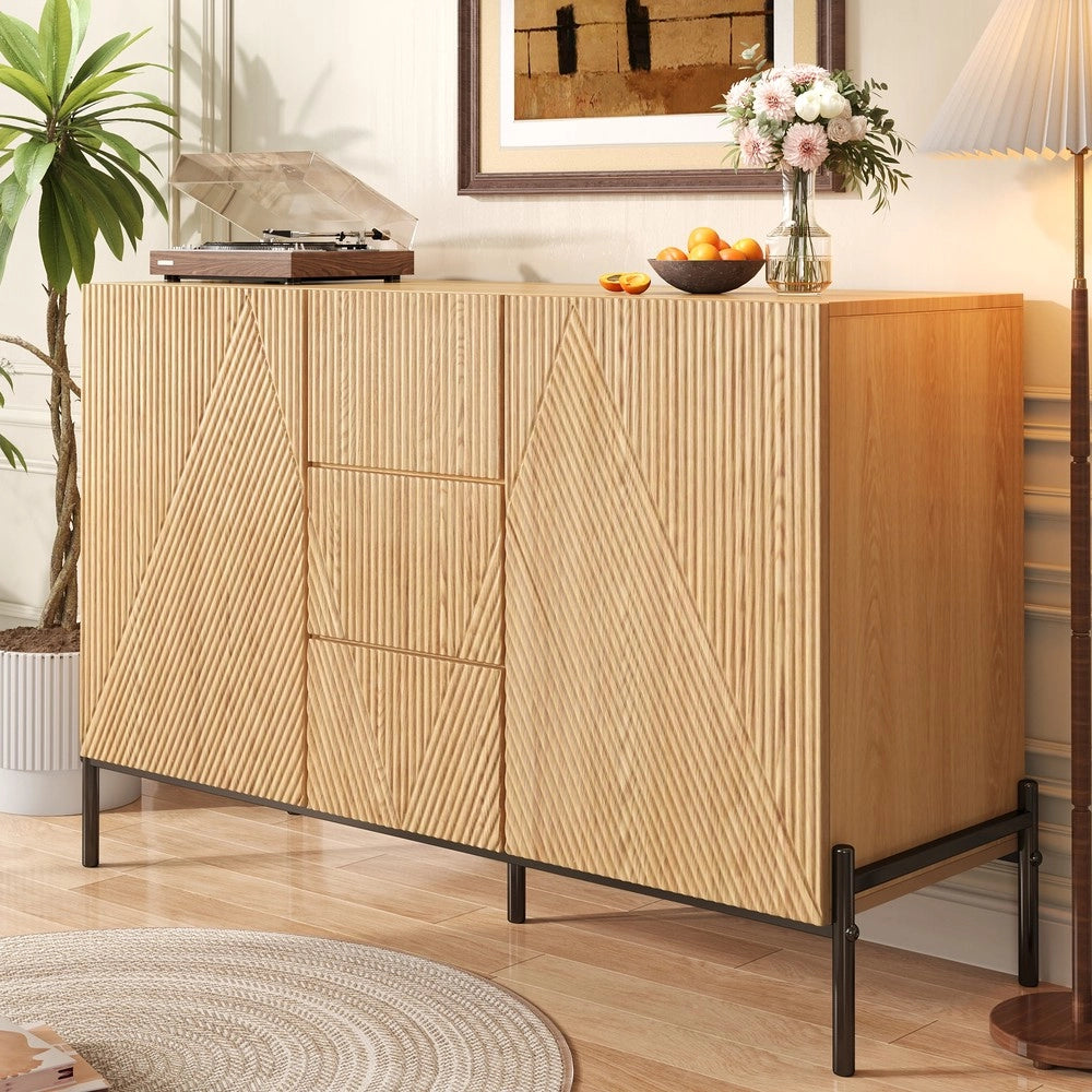 Credenza Moderna con Ante e Cassetto ¨C MINIMAL ¨C Legno, Soggiorno