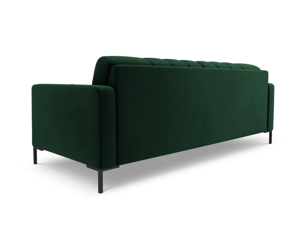 Cosmopolitan Design - Divano "Bali" 3 posti in velluto verde bottiglia 