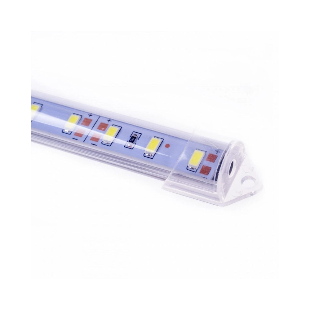 Trade Shop - Barra Profilo Led 12v 11w Luce Bianco Freddo 6500° K Per Auto Camper Moto Tuning -