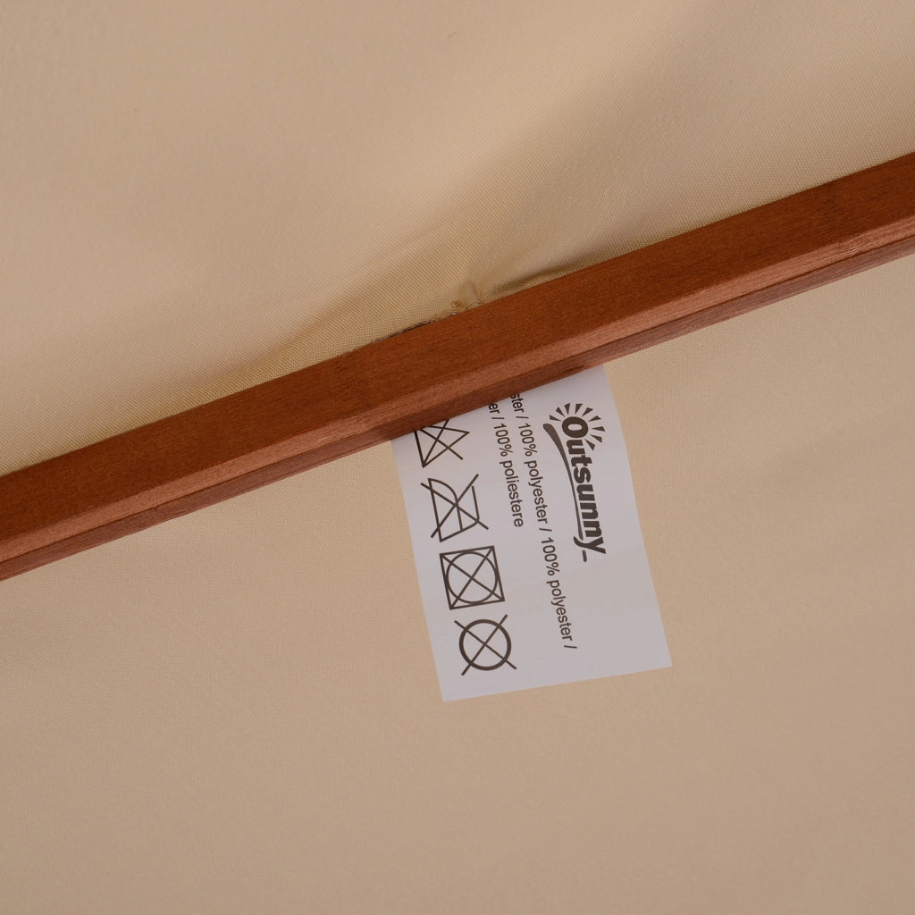 Ombrellone Legno Massello ¨C zephmum ¨C beige diametro 2,7 m