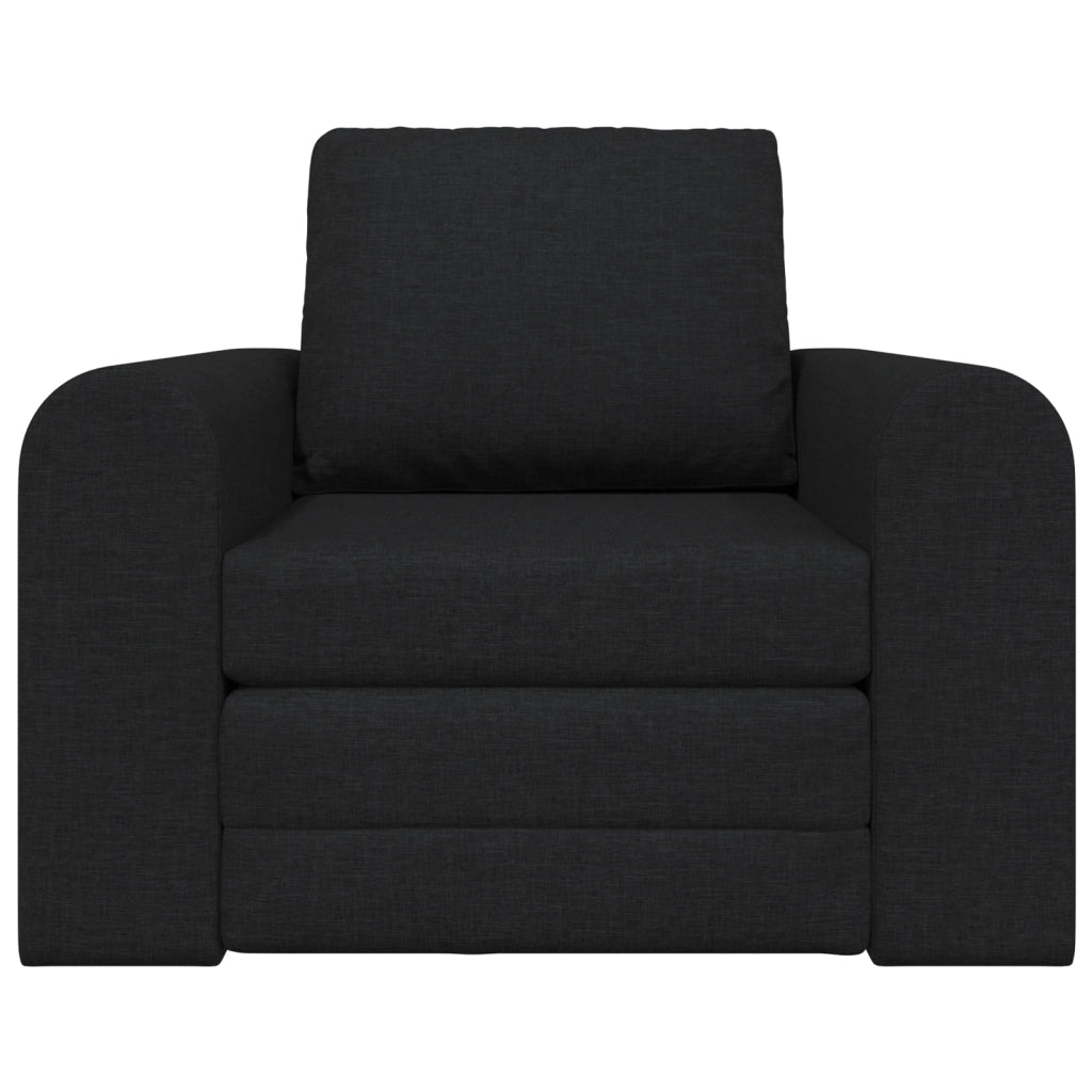 Divano Letto 2-in-1 Nero 98x71x83 cm in Tessuto