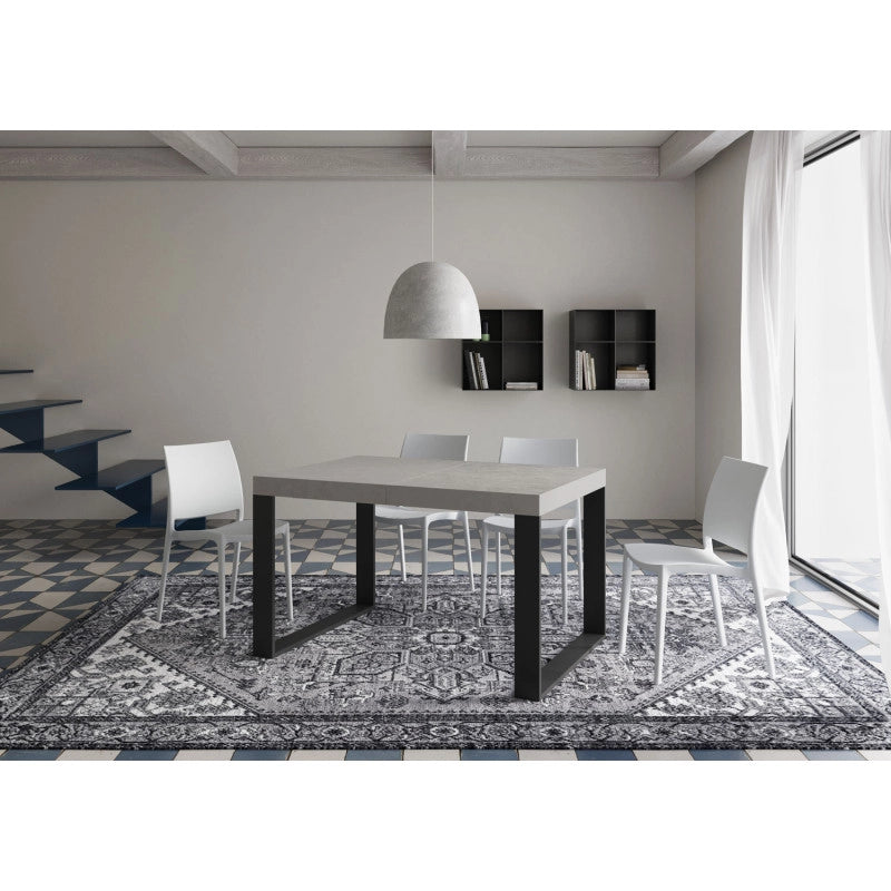 Tavolo allungabile 120/380x90 cm Tecno Premium telaio Antracite - Cashmere