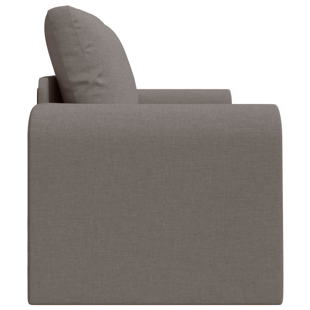 Divano Letto a Pavimento 2 in 1 Tortora 148x71x83 cm Tessuto