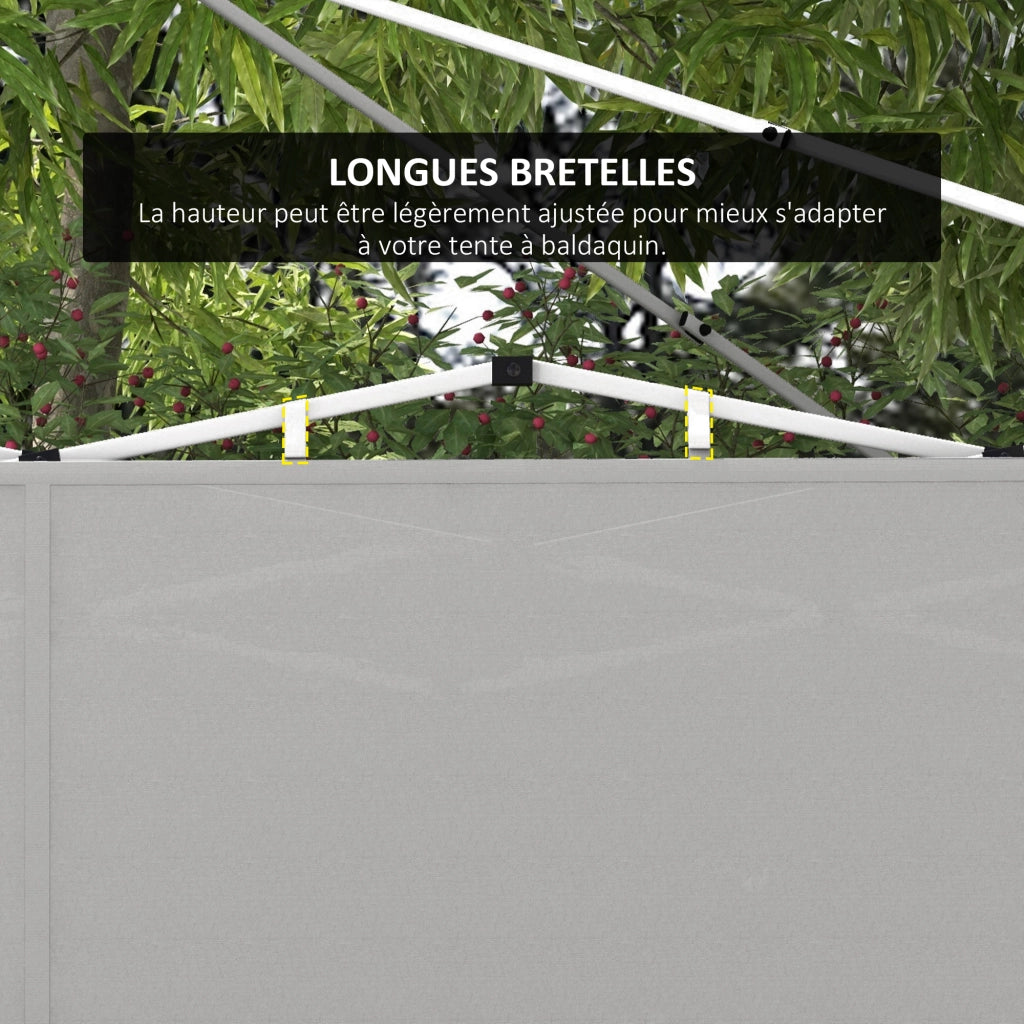 Pannelli Laterali per Gazebo 3x3m o 3x6m ¨C Zephmum ¨C 2 Pezzi Grigio