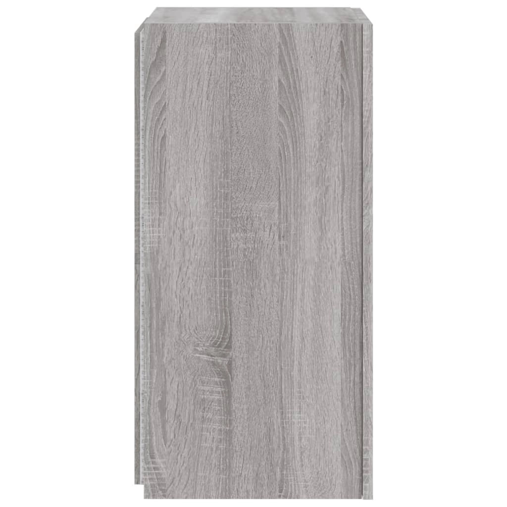 Mobile TV multimediale mensola TV credenza mobile TV sala da pranzo soggiorno camera da letto mobile a parete con luci LED Sonoma 30,5 x 35 x 70 cm grigio 02_0028045