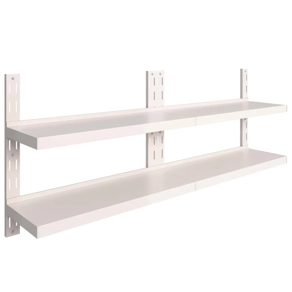 2 pz Mensole | Ripiano | Scaffale Galleggianti a 2 Livelli in Acciaio Inox 200x30 cm
