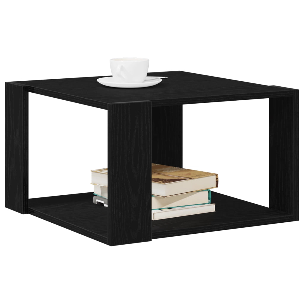 Tavolino da caffÃ¨ negra in rovere 85x55x31 cm in legno ingegnerizzato