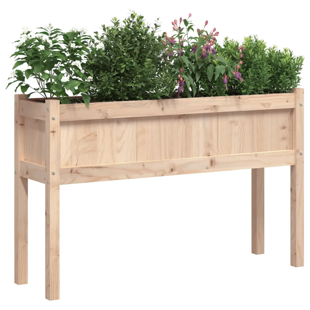 Fioriera Giardino con Gambe 110x31x70 cm Legno Massello Pino 837564