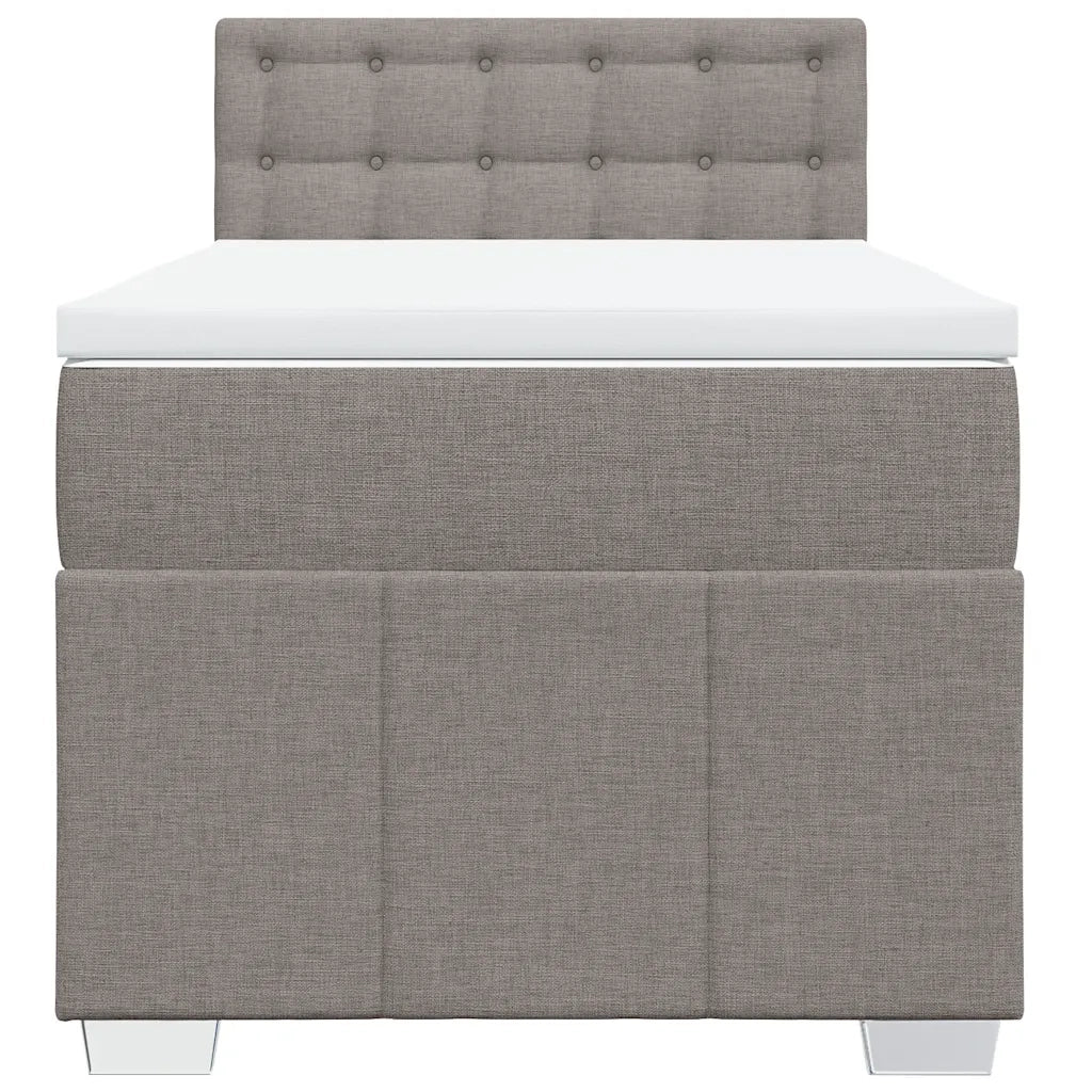 Giroletto a Molle con Materasso-Struttura Letto Tortora 80x200 cm inTessuto 299460