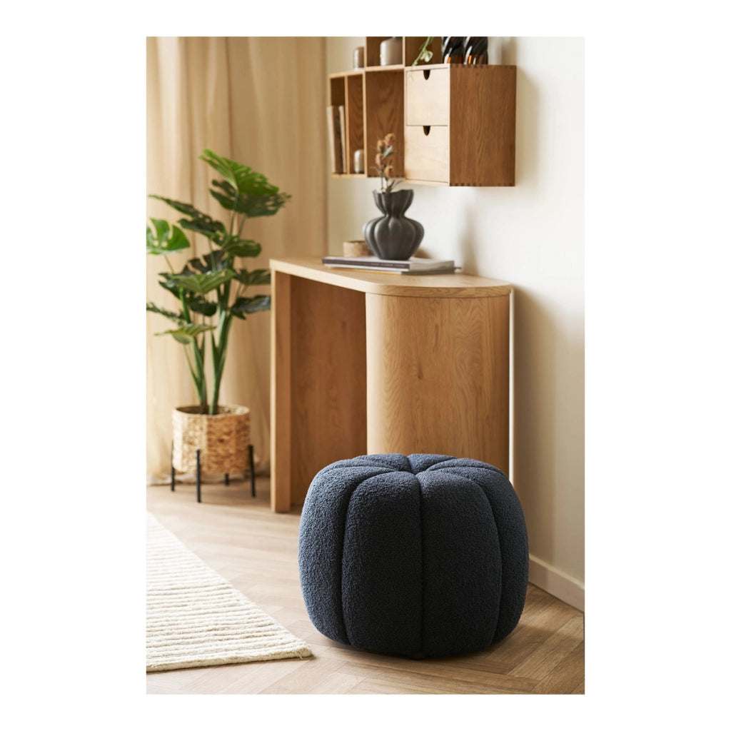 Pouf Paisley, Nero, Poliestere, 48x48x38 cm